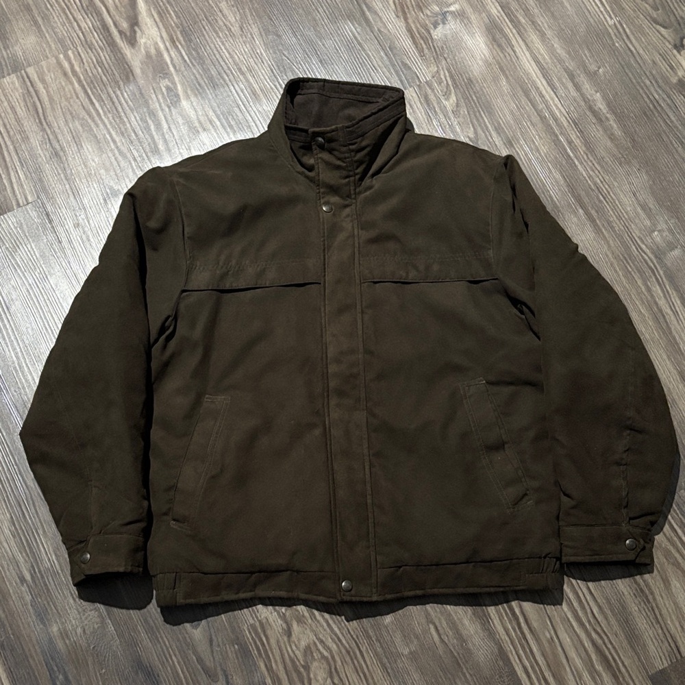 Weatherproof brown bomber jacket